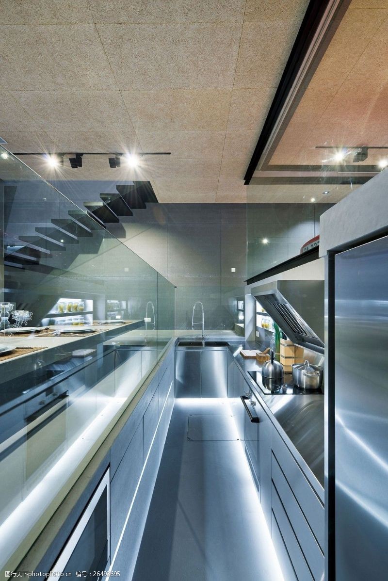 厨柜效果图现代创意厨房橱柜设计图