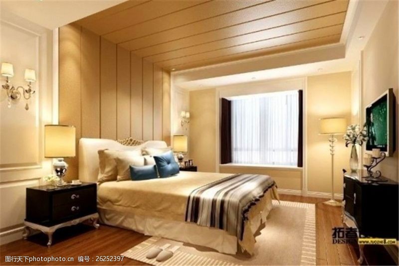 家具模型现代舒适卧室家装模型设计