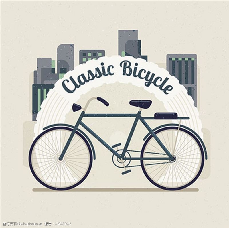 骑自行车复古自行车海报