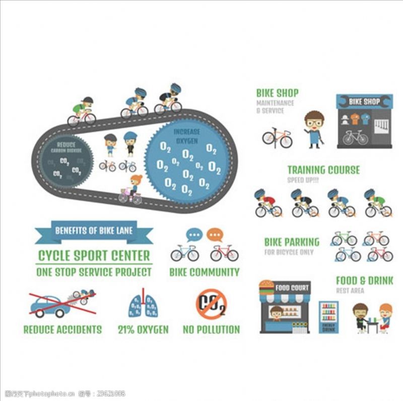 骑单车卡通自行车比赛信息图表
