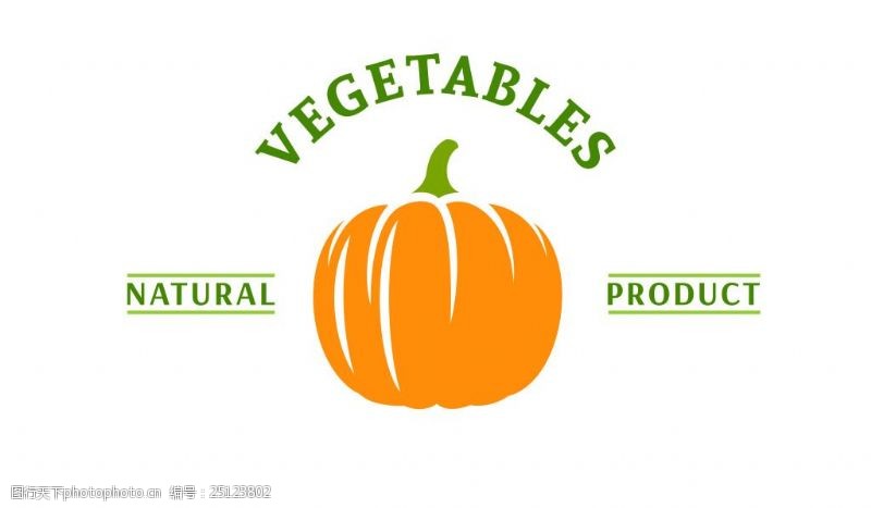 果蔬标签贴矢量蔬菜南瓜EPS