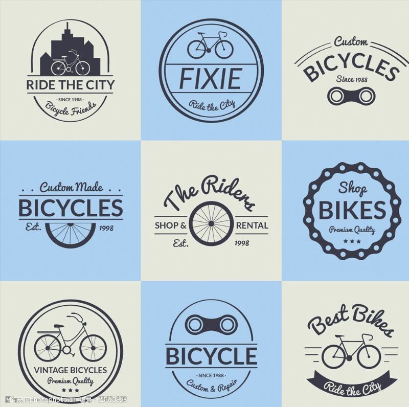 骑单车自行车协会俱乐部LOGO标志
