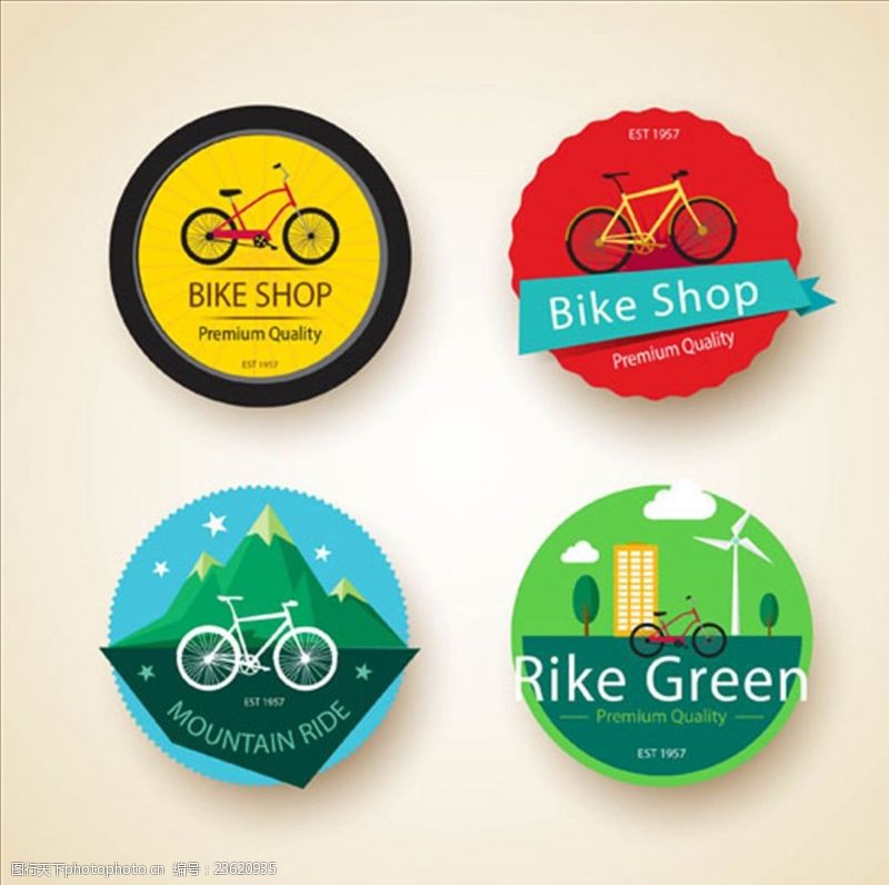 骑单车自行车用品俱乐部标志LOGO