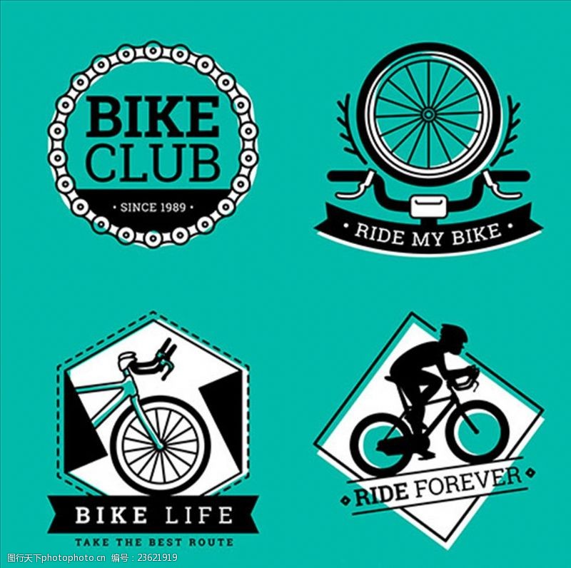 骑单车自行车用品协会俱乐部LOGO标