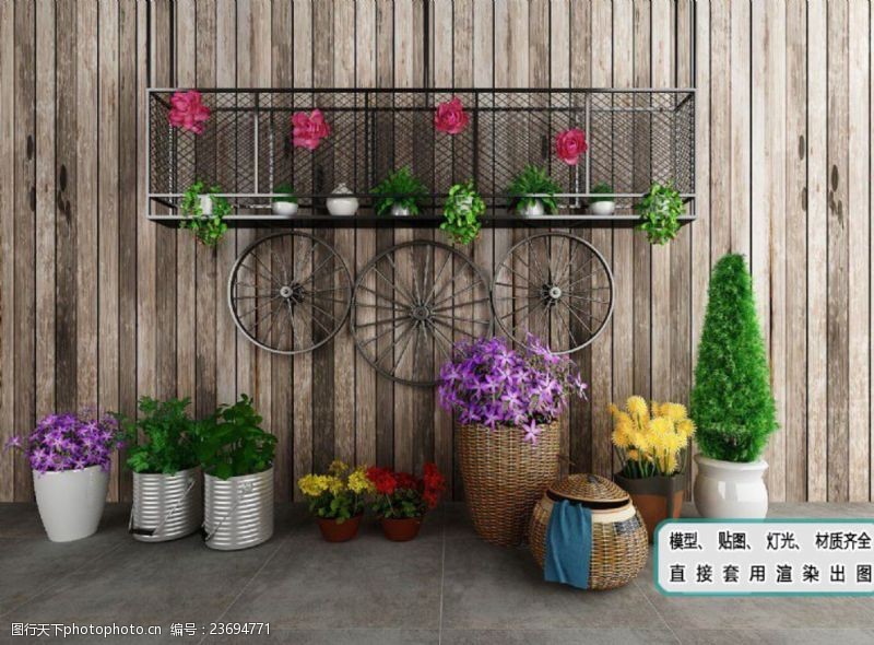 散热植物墙花卉组合绿化生态