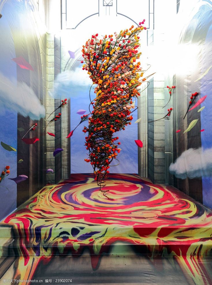 广州旅游景点3D花艺装置展览