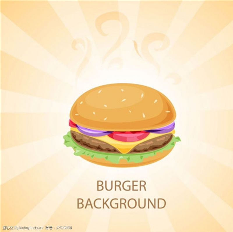 肯德基套餐快餐美味的汉堡插图