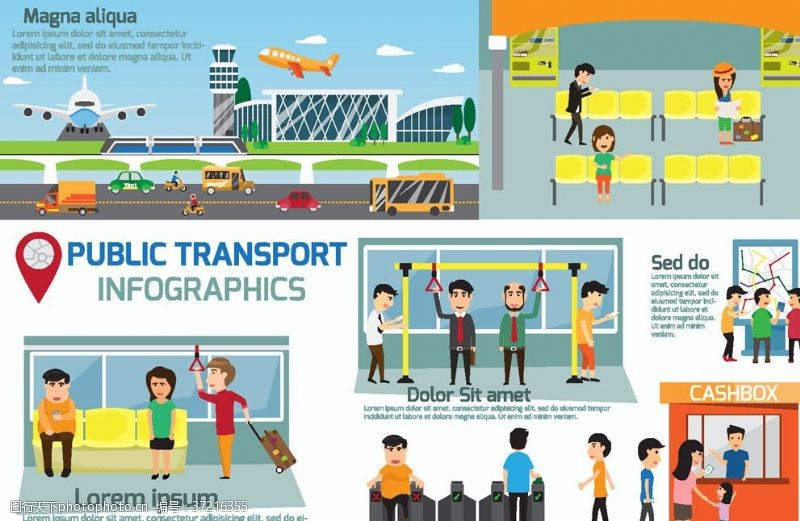 公共信息图形矢量公共交通场景人物设计素材