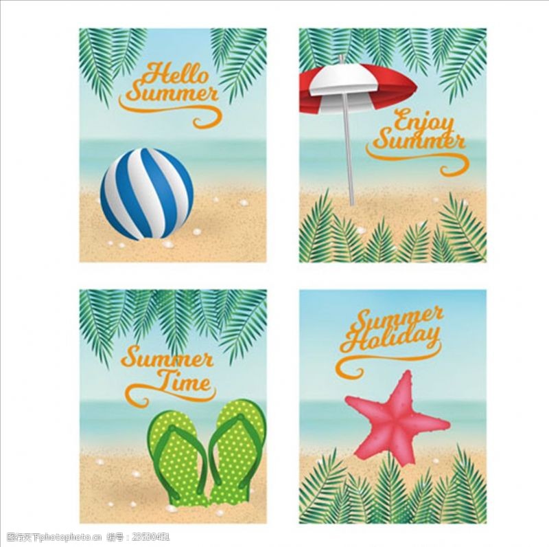 大海鲸鱼带装饰的夏季卡片