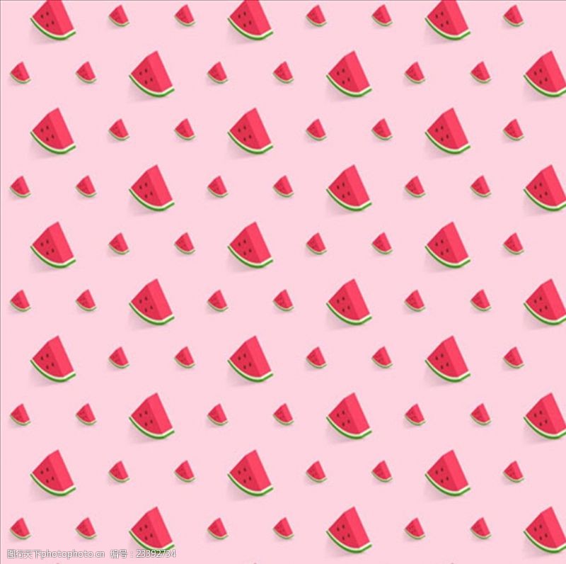 椰子冰淇淋粉红色的西瓜图案背景