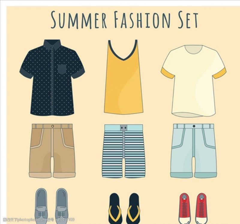暑假促销夏季男性服装