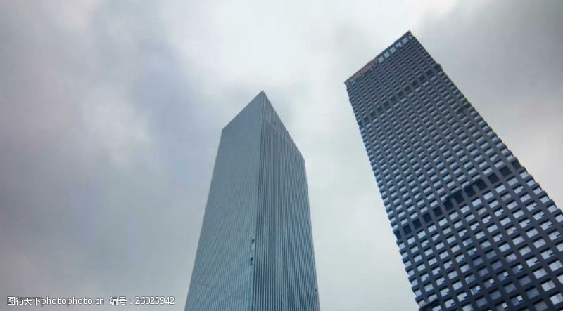 楼宇视频电脑城楼宇地标建筑高清实拍快速镜头