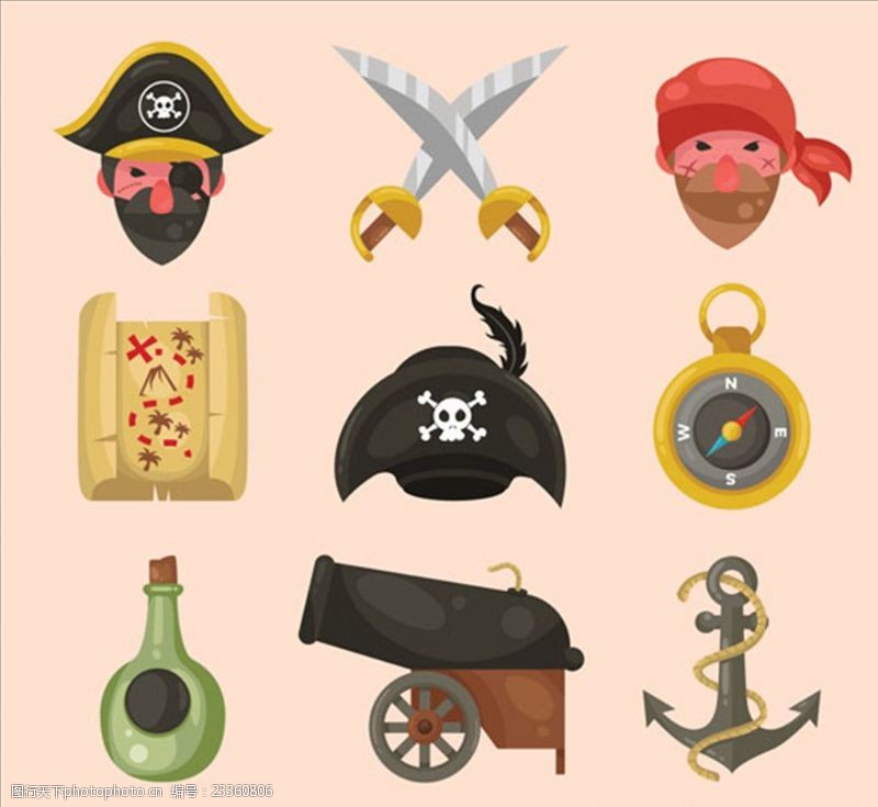 加勒比海报海盗和其他物品