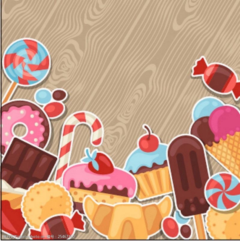 矢量免费下载夏日美味冰淇淋矢量图