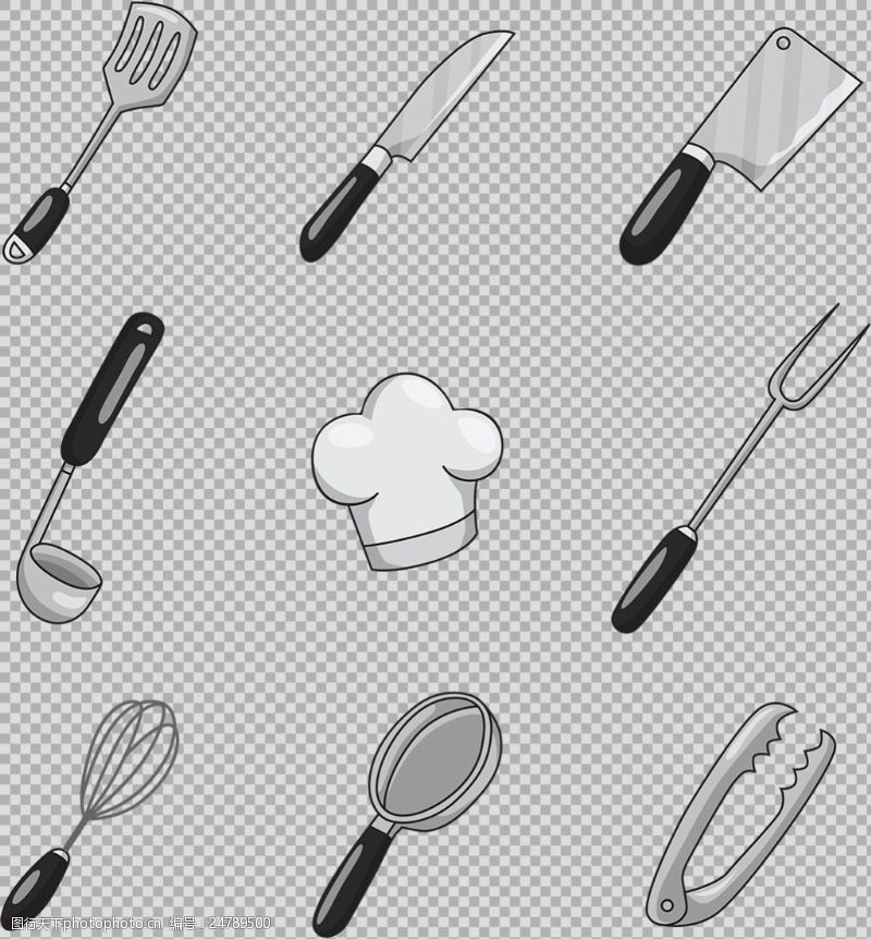 菜刀写实风格厨房用品免抠png透明图层素材
