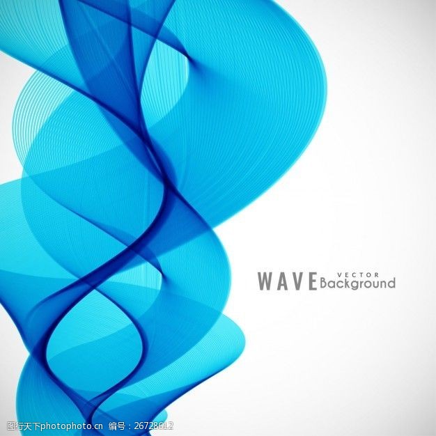 波的动态线蓝色抽象背景与波浪