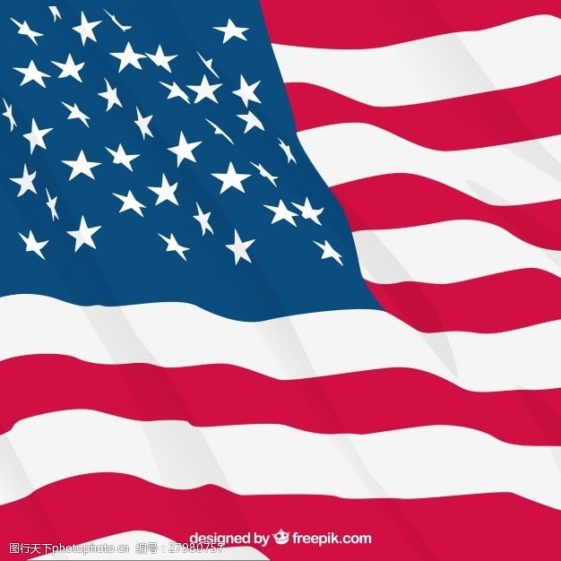 自由美国国旗在现实设计中的背景