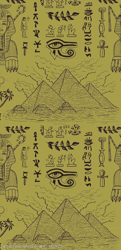 男包金字塔狮身人面像矢量图下载