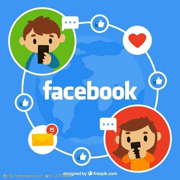 通讯脸谱网背景与男性沟通