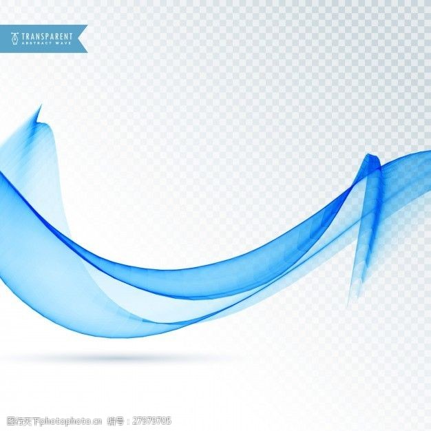 波的动态线抽象的蓝色浮动波