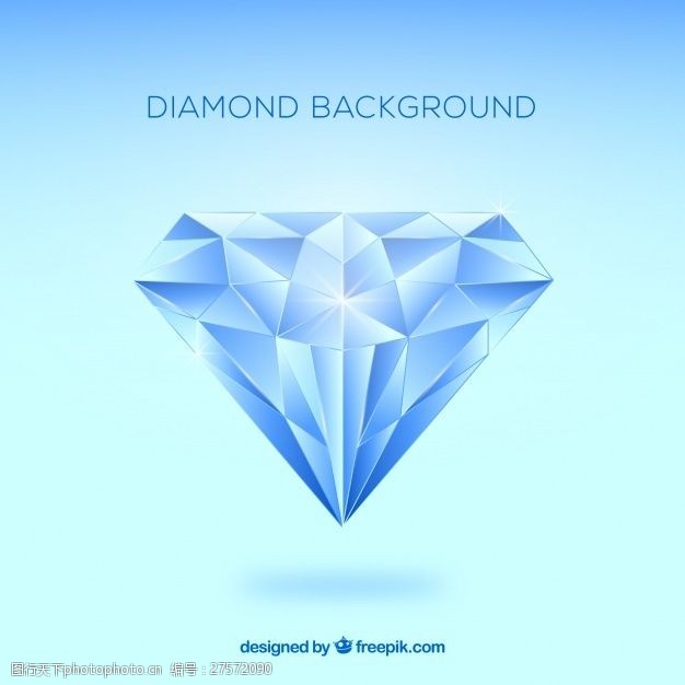 水晶背景平面设计中的几何钻石背景