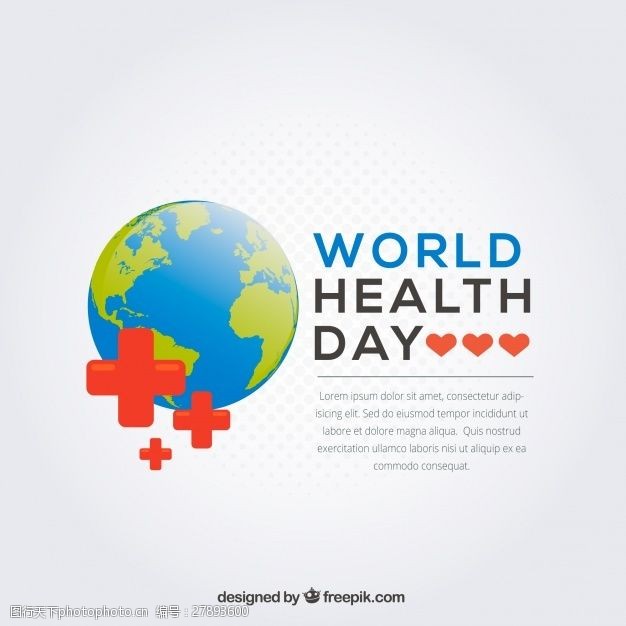 健康生活世界卫生日背景