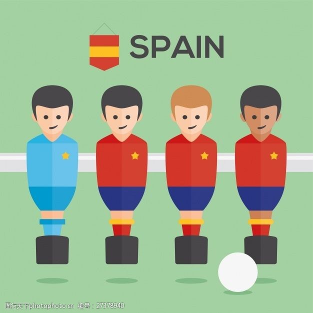 西班牙球队桌上足球西班牙球员