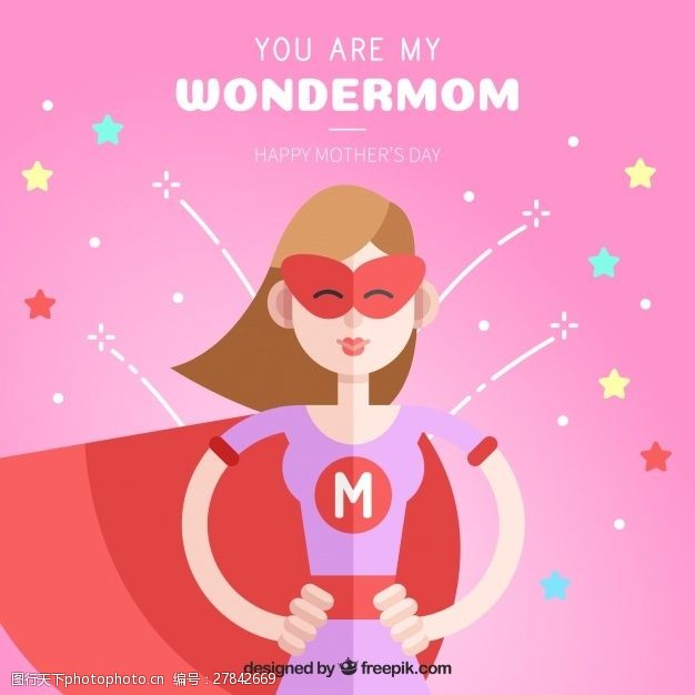 超级妈妈背景与明星在平面设计