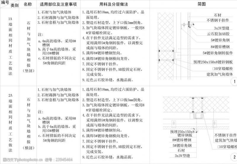 客家土楼石材与混凝土墙相接竖剖横剖