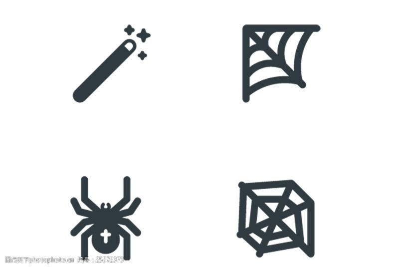 蜘蛛网万圣节图标UI图标