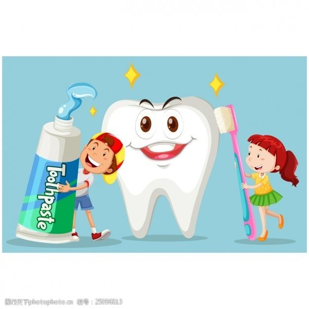 儿童牙膏牙齿护理背景设计