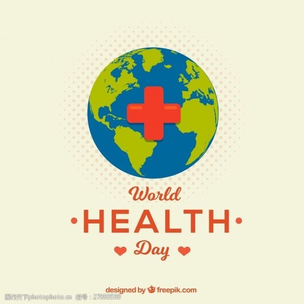 健康生活健康日背景与世界