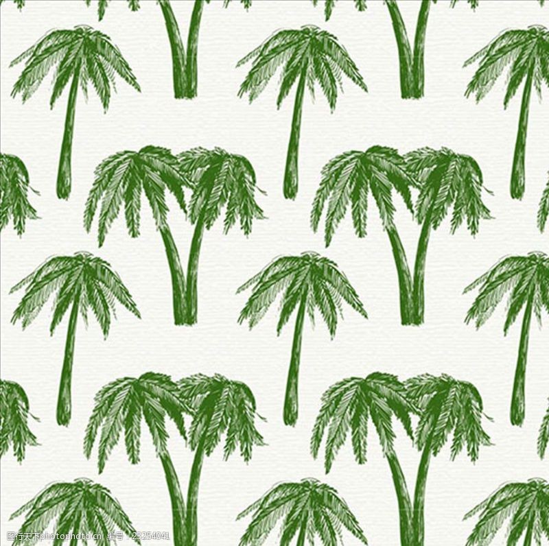 水果树矢量素材绿色的棕榈树图案