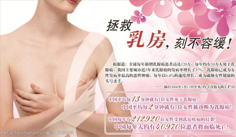美容养生会所拯救乳房室内海报