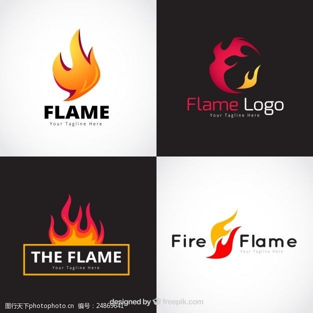 现代标志的种类平面设计中四种火焰标识的分类