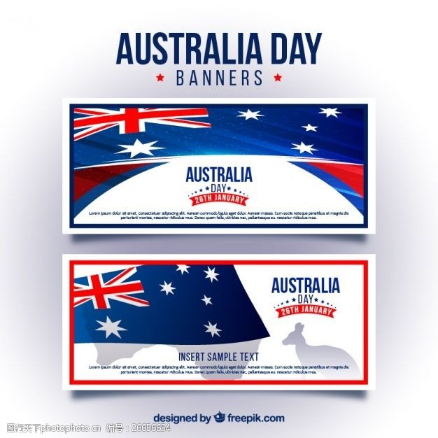 澳大利亚国旗现实澳大利亚日横幅