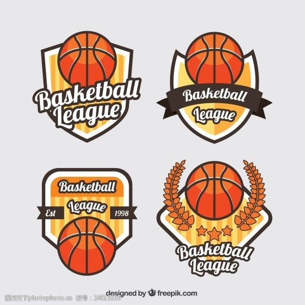 现代标志的种类平面设计中四种篮球标识的分类