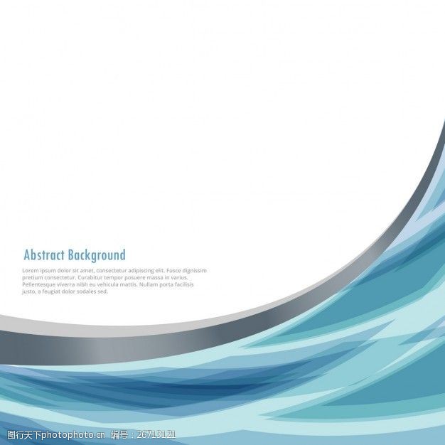 波的动态线具有蓝色和灰色波浪形背景的抽象背景