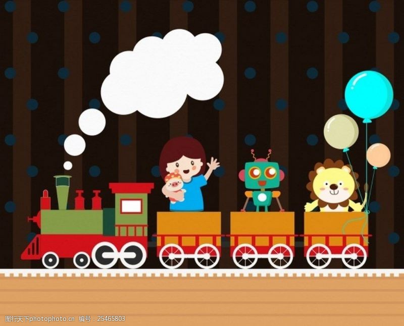 矢量免费下载玩具火车背景图