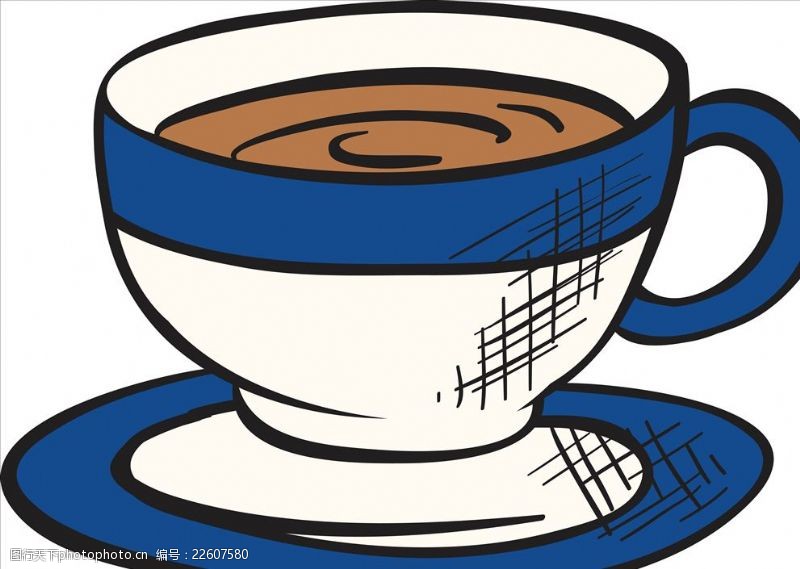 卡通咖啡美式咖啡
