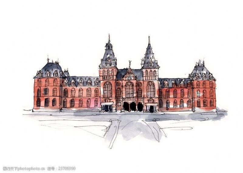 世界著名建筑物阿姆斯特丹国家博物馆