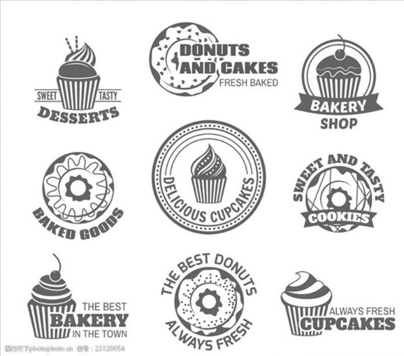 奶茶宣传单美味的甜点店标签标识标志