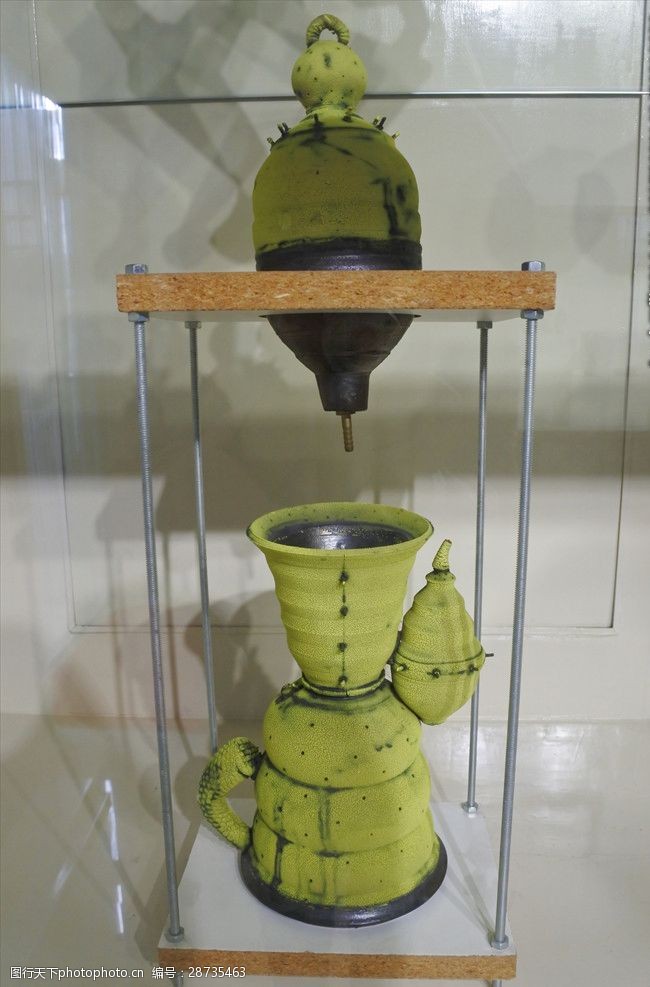 彩釉陶瓷茶壶
