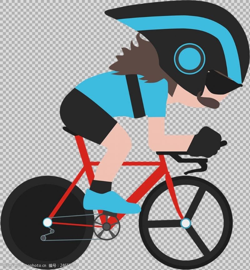 绿色运动运动员骑自行车插画免抠png透明图层素材