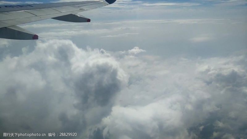 飞机背景视频白云天空视频素材