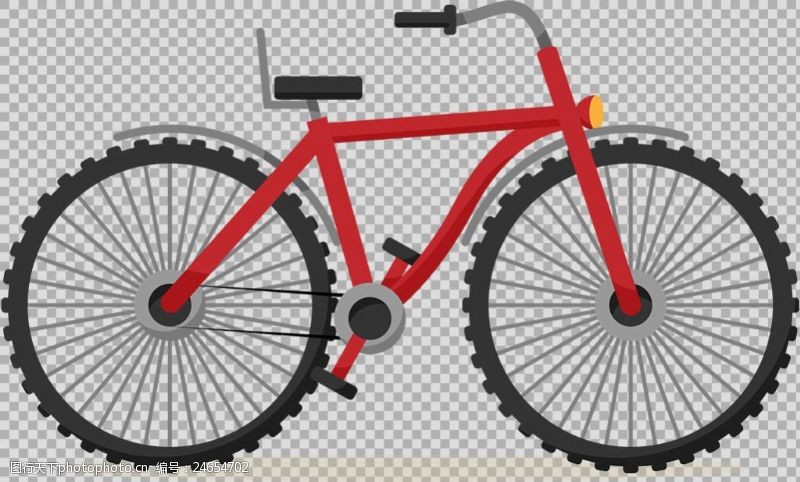 绿色运动红色运动自行车插画免抠png透明图层素材