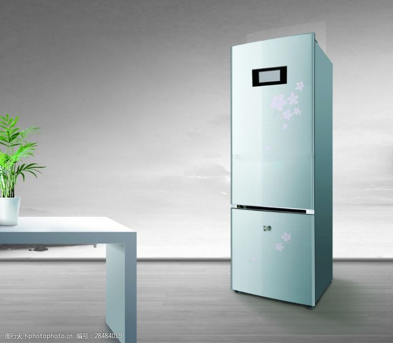 冰箱整体外观空气净化器效果图