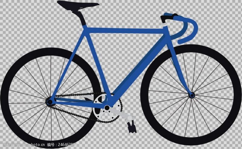绿色运动蓝色运动自行车插画免抠png透明图层素材