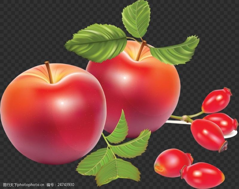 梨图片素材漂亮红颜色苹果免抠png透明图层素材