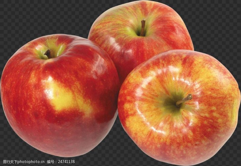 梨图片素材三个红苹果图片免抠png透明图层素材